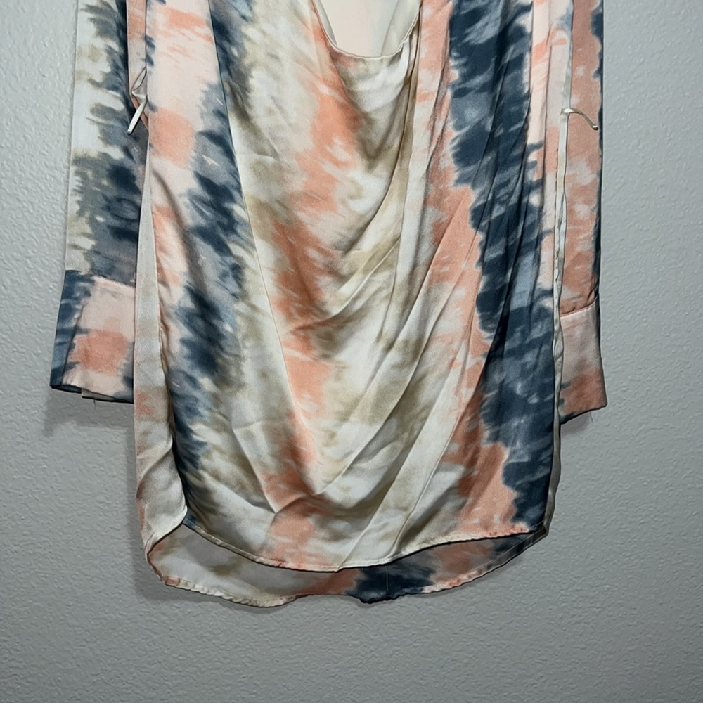 Pre-loved Tie Dye Mini Dress-Coral Comb Color - Picture 5 of 6